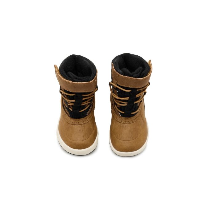 Bottes d'hiver imperméables Merrell Snow Bank 5.0 pour tout-petits, coloris blé/noir, référence MF25FF6