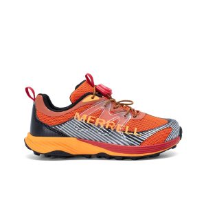 Merrell Big Kids Agility Peak Deep Orange/Black Trail Running Shoes MK126C01