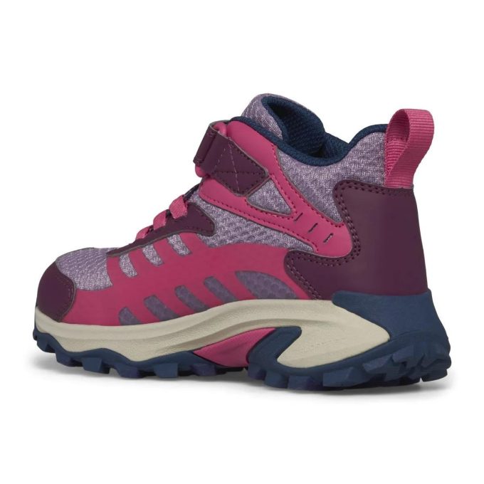 Chaussures imperméables Merrell Moab Speed 2 Mid A/C Berry/Navy pour enfants (grandes tailles) MK167544