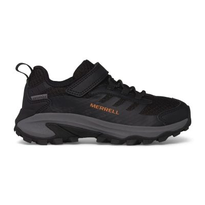 Merrell Big Kids Moab Speed 2 Low A/C Black Waterproof Shoes MK267689