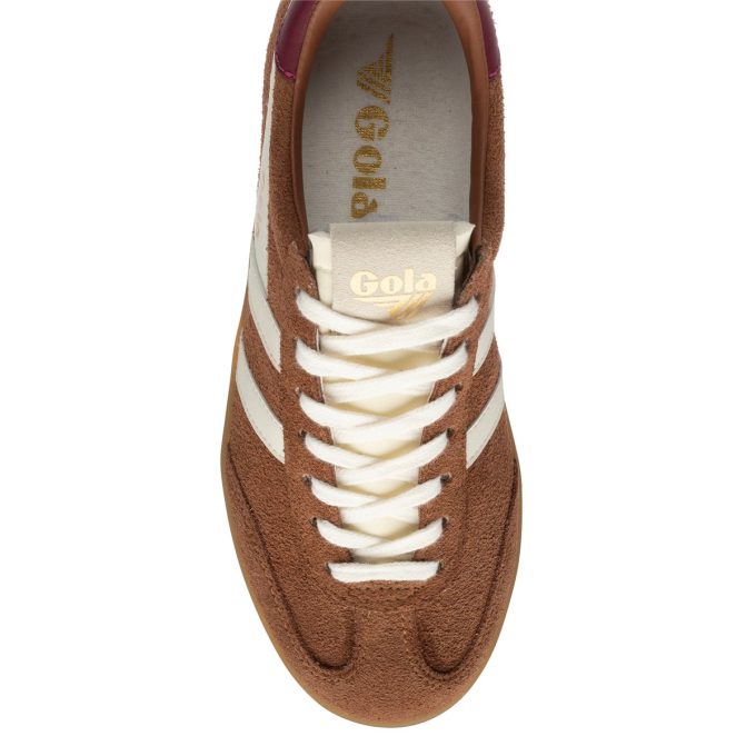 Gola Women's Cyclone Umber/Off White/Cerise/Gum Sneakers CLB762TW - Image 4