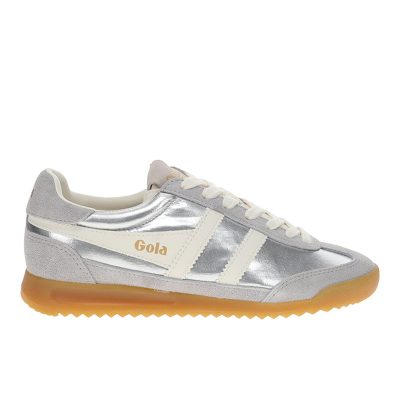 Baskets Gola Firefly pour femmes, argent métallisé/blanc cassé CLB858JW