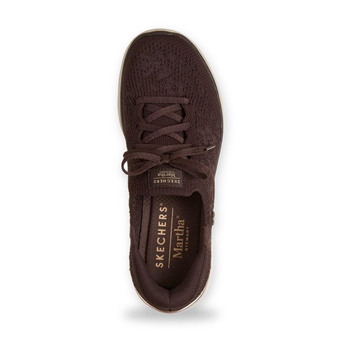 Skechers Martha Stewart Women's Summits - Floral Dreams Brown Sneakers 150285.BRN - Image 4
