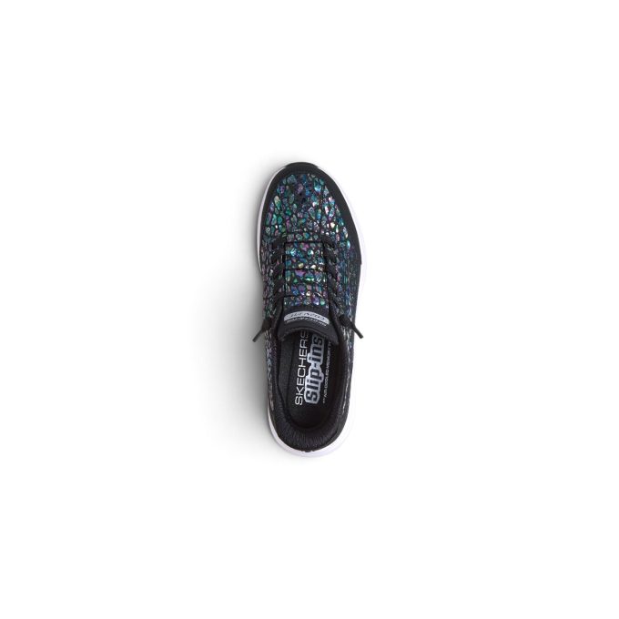 Skechers Women's Slip-Ins Contour Foam - Cozy Fit Radiant Glow Black/Multi Sneakers 150844.BKMT - Image 4