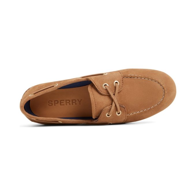 Chaussures bateau Sperry pour femme, modèle Slim Tan Nubuck, référence 14086932