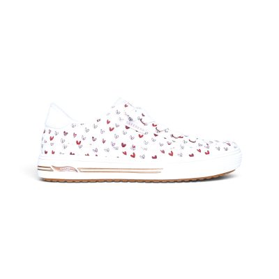 Baskets Skechers x JGoldcrown Arch Fit Arcade - Love On Top blanches et rouges pour femmes 177196.WRD