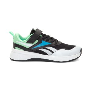 Baskets Reebok Nano Play pour enfants, bride supérieure, noir/vert fluo/cyan futur, référence 100231999