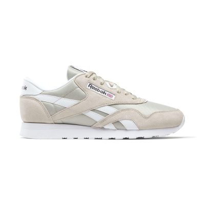 Baskets Reebok Classic Nylon Sport pour homme, beige/blanc, référence 100209549