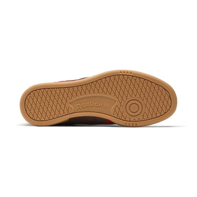 Baskets Reebok Club C Grounds UK Campus marron/rouge vectoriel/gomme unisexe 100228143