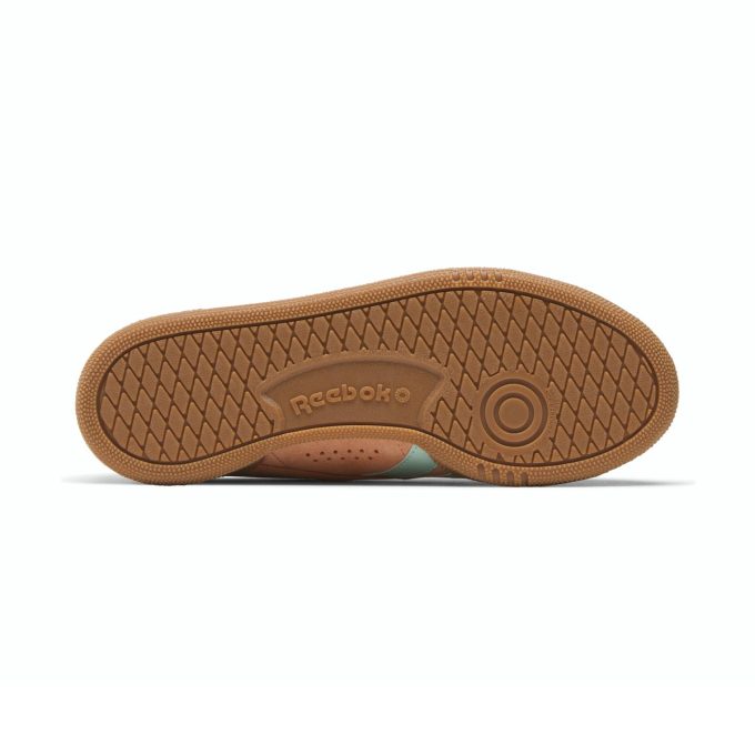 Baskets Reebok Club C Grounds UK pour femmes, coloris Sunkissed Orange/Glitch Aqua/Chalk, référence 100220815