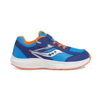 Saucony Big Kids Peregrine KDZ A/C Shield Blue/Orange Trail Running Shoes SK267999
