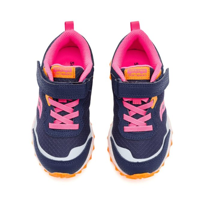 Saucony Big Kids Peregrine KDZ A/C Shield Navy/Pink Trail Running Shoes SY126G04