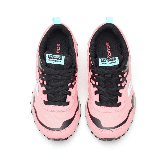 Saucony Big Kids Peregrine KDZ Shield Pink/Black Trail Running Shoes SY126G02