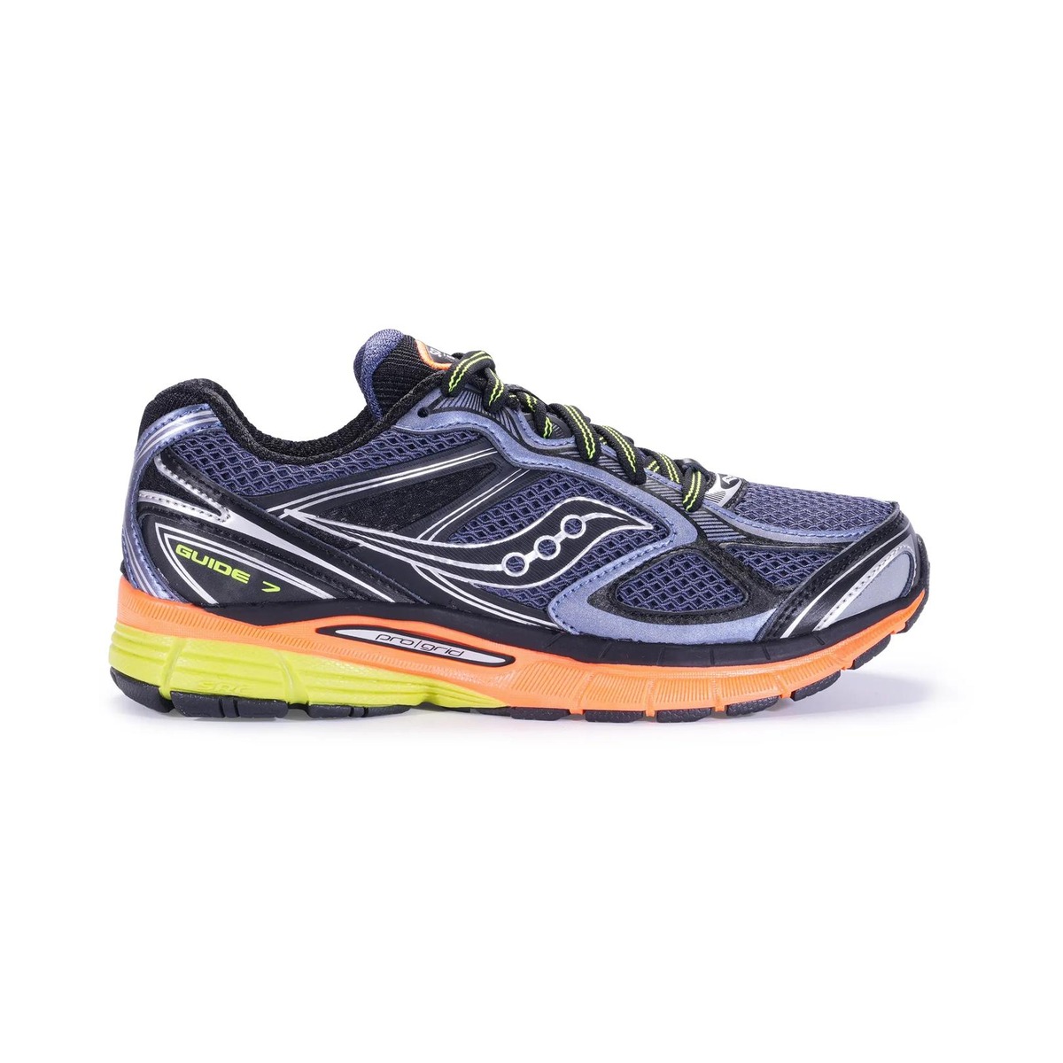 Baskets Saucony ProGrid Guide 7 KDZ Folkstone/Noir/Orange pour enfants (SY126Y08)