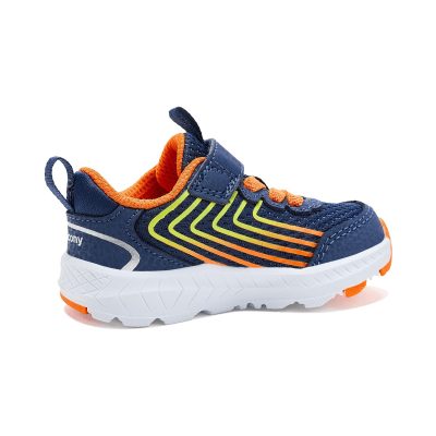 Baskets Saucony Wind 3.0 Jr A/C pour tout-petits, bleu marine/orange SL126A01