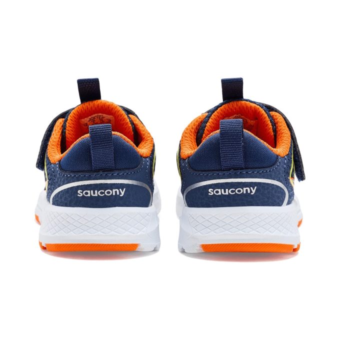 Baskets Saucony Wind 3.0 Jr A/C pour tout-petits, bleu marine/orange SL126A01