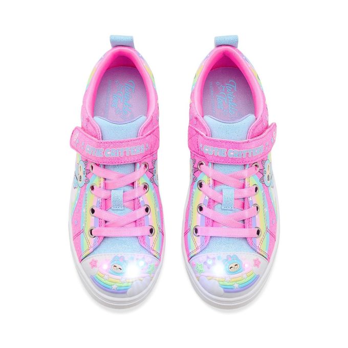 Baskets lumineuses Skechers Little Kids Twinkle Toes Twinkle Sparks - Rainbow Critters Rose/Multicolore 314475L.PKMT