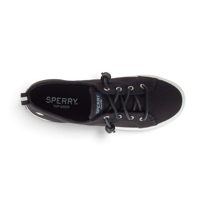 Sperry Women's Crest Vibe Linen Black Sneakers STS99251