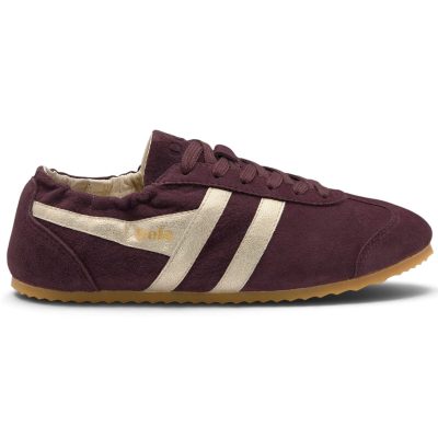 Baskets Gola Aurora pour femmes, couleur cacao/or, référence CLB929YT