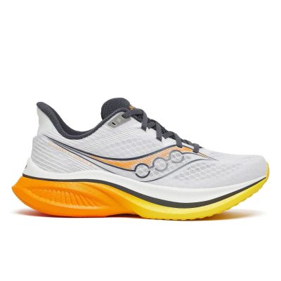Saucony Men's Endorphin Speed 5 White/Fuego Running Shoes S101368-1044