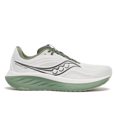 Saucony Men's Ride 18 White/Olivine Running Shoes S21000-138