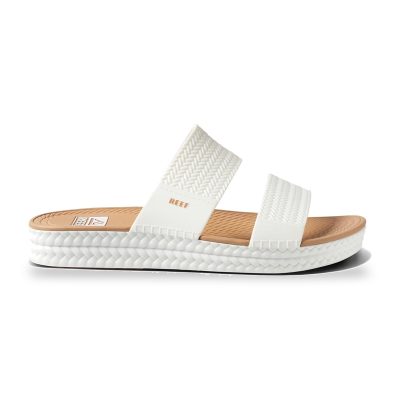 Reef Women's Water Vista White/Tan Slide Sandals CJ2715