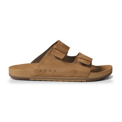 Reef Men's Ojai Two Bar Tan Leather Slides CJ3706