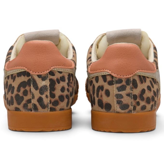 Gola Women's Elan Safari Leopard/Mocha/Gold/Terracotta Sneakers CLB866ZC - Image 4
