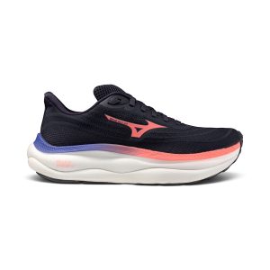 Mizuno Women’s Wave Sky 9 Odyssey Grey/Striking Coral Running Shoes 411532.9W19