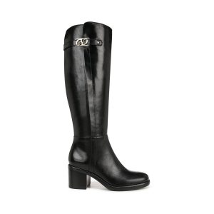 Naturalizer Fannie Black Leather Knee High Boots J2380L2201