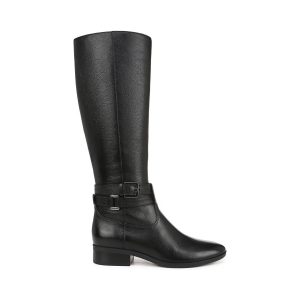 Naturalizer Rory Wide Calf Black Leather Knee High Boots J2521L1002