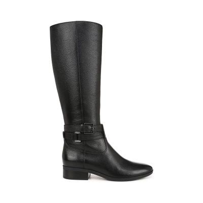 Naturalizer Rory Wide Calf Black Leather Knee High Boots J2521L1002